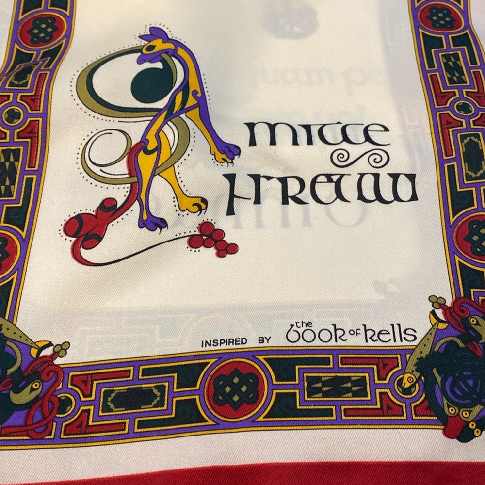 The Book of Kells Irish Scarf long 52” x 12”